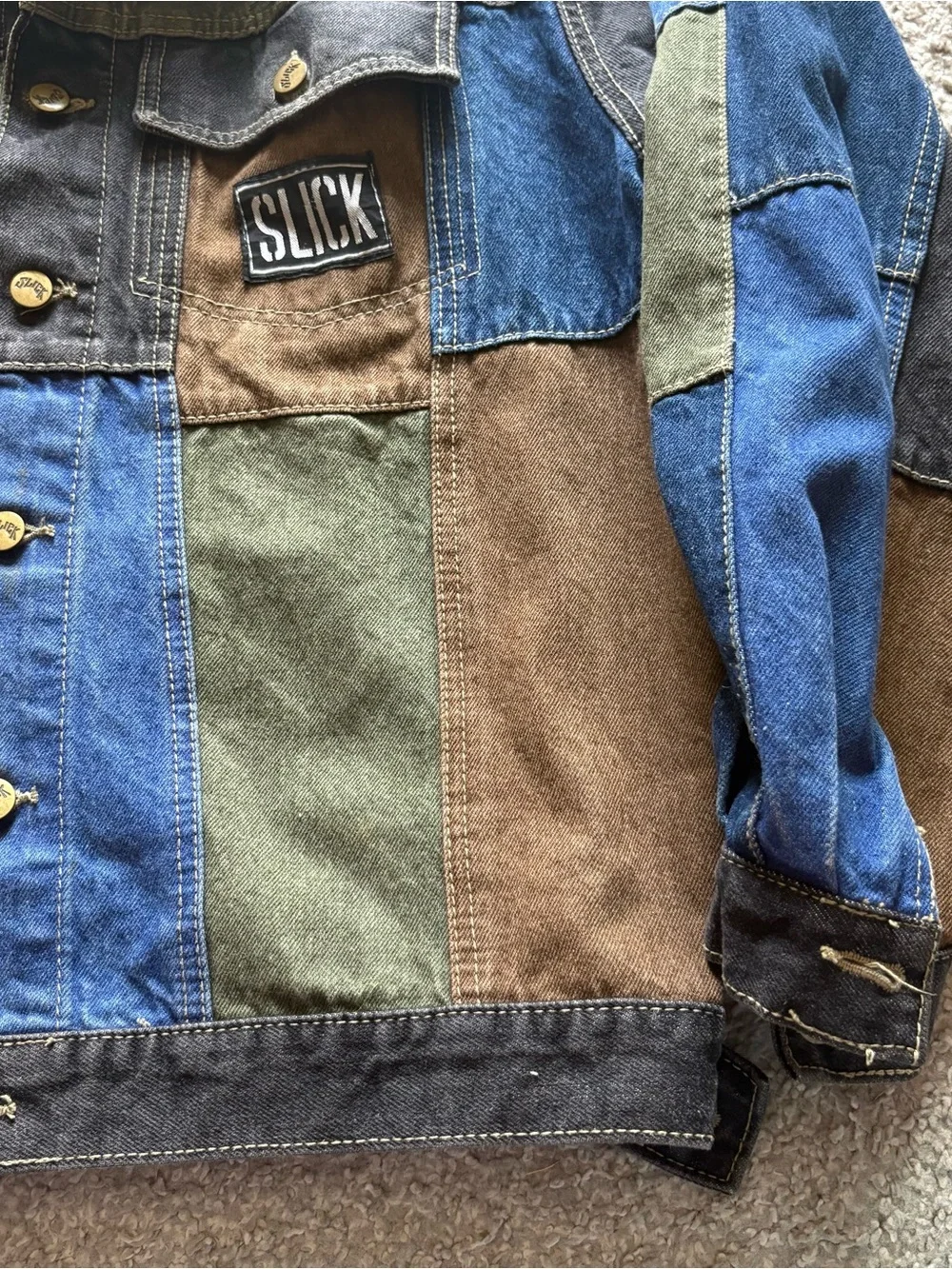 Vintage patchwork bomber